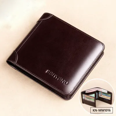 SIGNATURE LEATHER CHOCOLATE WALLET